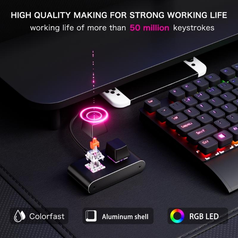 Ergonomic Two Key Corded Keyboards Aluminum Construction Ensuring Comfort for Extended Work