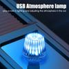8color Diamond Car USB Ambient Light Led Auto Interior Decorative Lights Plug and Play Mini Car USB Lighting Atmosphere Lamp