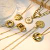 Cross-Border INS Women's Stainless Steel Sweater Chain Necklace Bamboo Chain European American Niche Design Fashionable Light