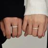 925 Sterling Silver Circular Open Ring Set for Men and Women - High-End Plain Band for Index Finger