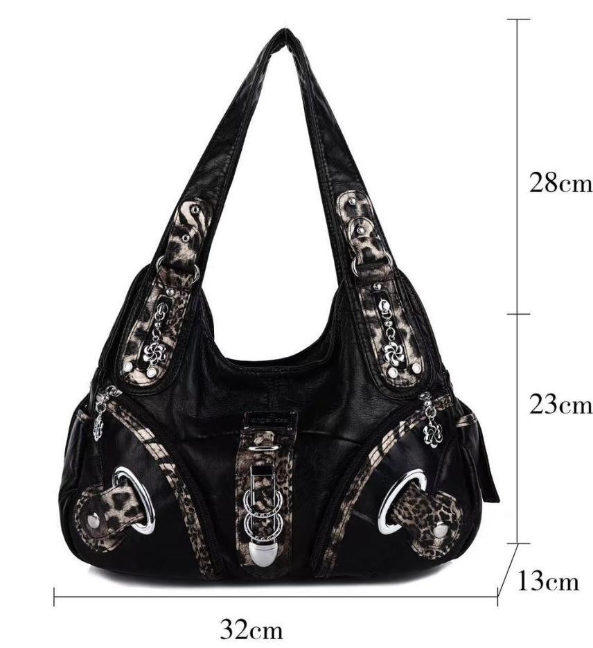 Women Handbags Fashion Leopard Shoulder Bag Large Tote Top-handle Shopping Pack Multifunctional Satchel Lady Hobos Big Purse