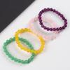 Trendy Natural Stone Bracelet for Girls - Smooth 6-10mm Round Beads