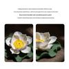Handmade Ceramic Lotus Incense Holder for Indoor Use