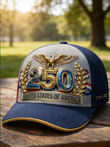 D Print Independence Day Commemorative Sunshade Baseball Cap Outdoor Cap Non-embroidered