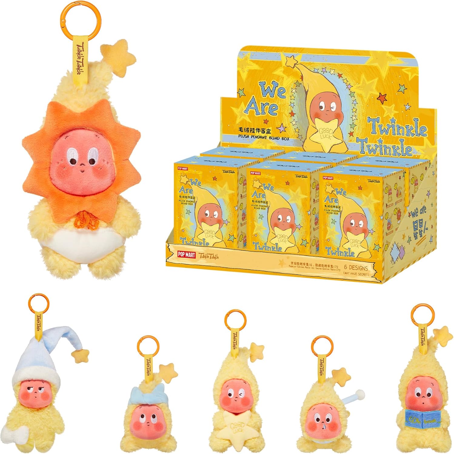 

POP MART We are Twinkle Twinkle Series-Plush Pendant Blind Box, 1 PCs Twinkle Twinkle Blind Box Figures,