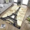 Eiffel Tower Paris Themed Rug for Elegant Home Decor - Vintage Style French Art Carpet, Ideal for Living Room or Study Room