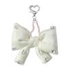 Adorable Rhinestones Bows Keyring Bag Decoration Fabric Multifunctional Keychain Portable Daily Essential