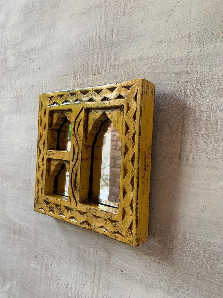 Handmade Painted Jharokha Wall Hanging: Indian Home Decor