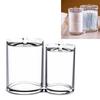 Clear Qtips Holder Plastic Desktop Cosmetic Storage Box for Cotton Ball Cotton Swab Cotton Round Pads Floss