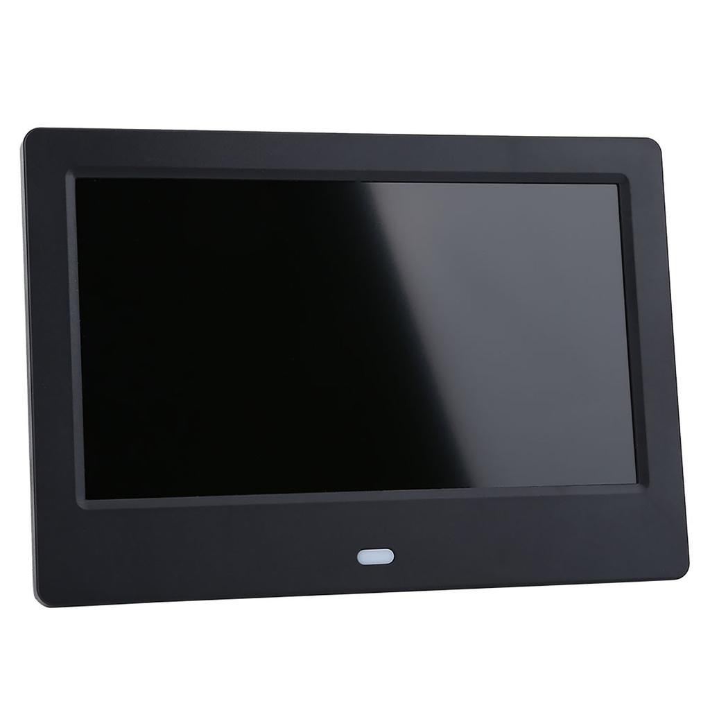 7" HD Screen Digital Photo Frame Alarm Clock Music Movie Player (Black )
