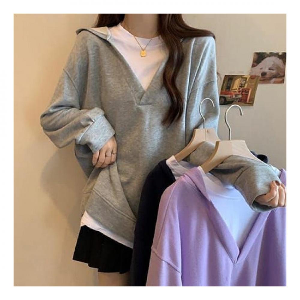 Navava Men Nt1371 2in1 Long Sleeve Hoodie Sweatshirt