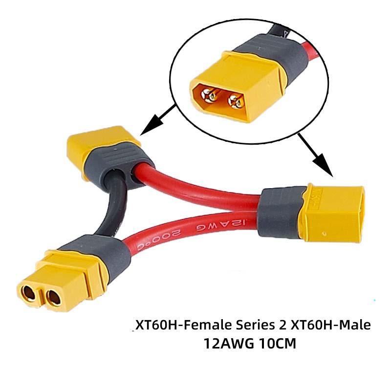 1PCS Amass XT90 XT60 Series Connection Cable Lithium Battery RC Model Drone ESC Boost Cable Connector 10CM 12AWG