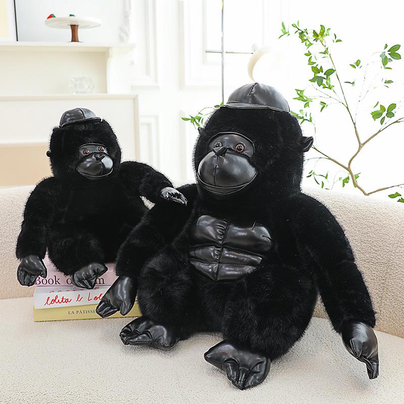 Golden Eagle Orangutan Doll Plush Toy Black King Kong Cute Funny Ugly Doll Ragdoll Boys and Girls Throw Pillow