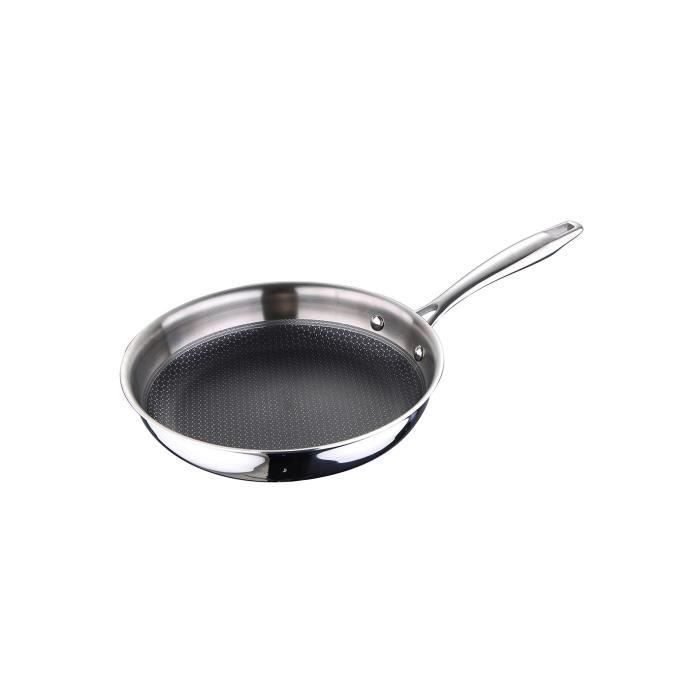 GENERIQUE - Poele A Frire Ø24x4,7cm Inox Hi-Tech 3 Bgmp-1631 Masterpro