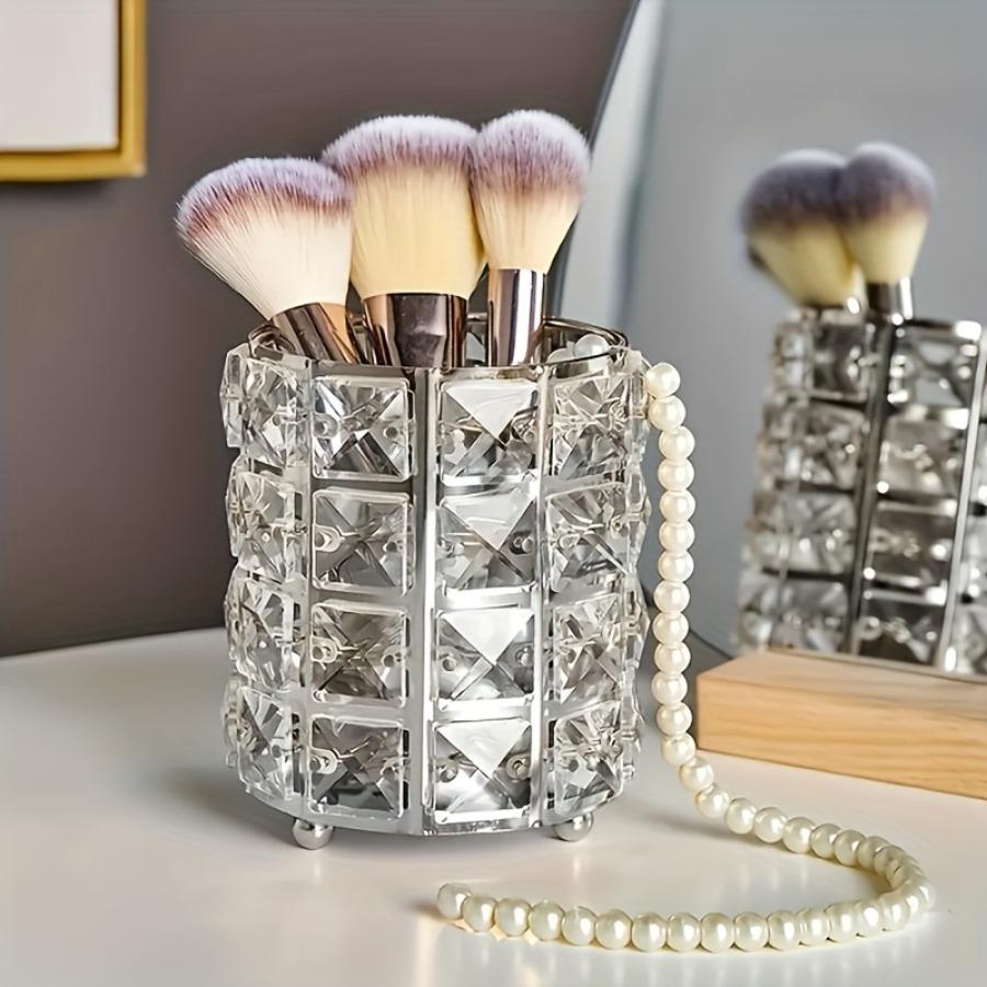 New European-Style Acrylic Pen Holder, Available in Two Colors, Suitable for Home Office Supplies, Makeup Brush Storage, Dressing Table, Candle Holder