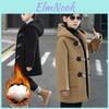 Wool Boys Winter Autumn And Coat Hooded Jacket Solid Singlebreasted Plus Cotton Warm Outerwear Children Parka