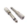 Nickel-Plated 6.35mm Male To 3.5mm Female Mono Adapter for Microphones and Headphones.