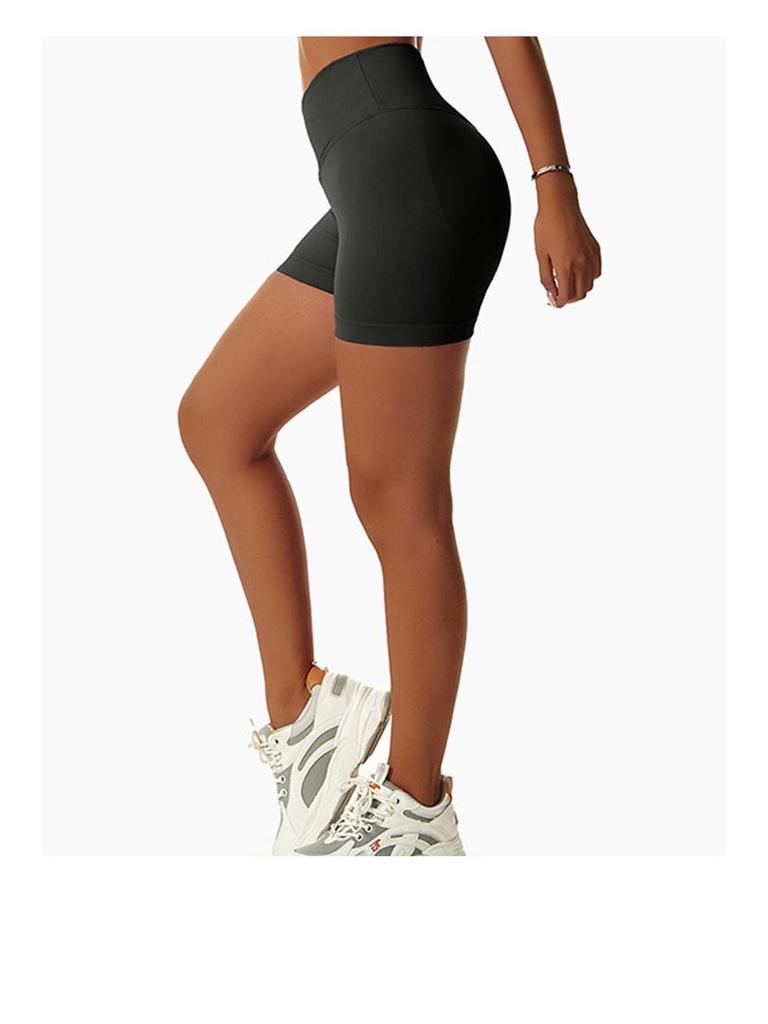 High-Waisted Peach Lift Yoga Shorts - Schnelltrocknend, Nahtlos, V-Bund, Sport- & Laufbekleidung