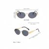 2PCS Fashionable Oval Design Glasses Are Perfect for Casual and Holiday Gifts While Retro Oval Metal