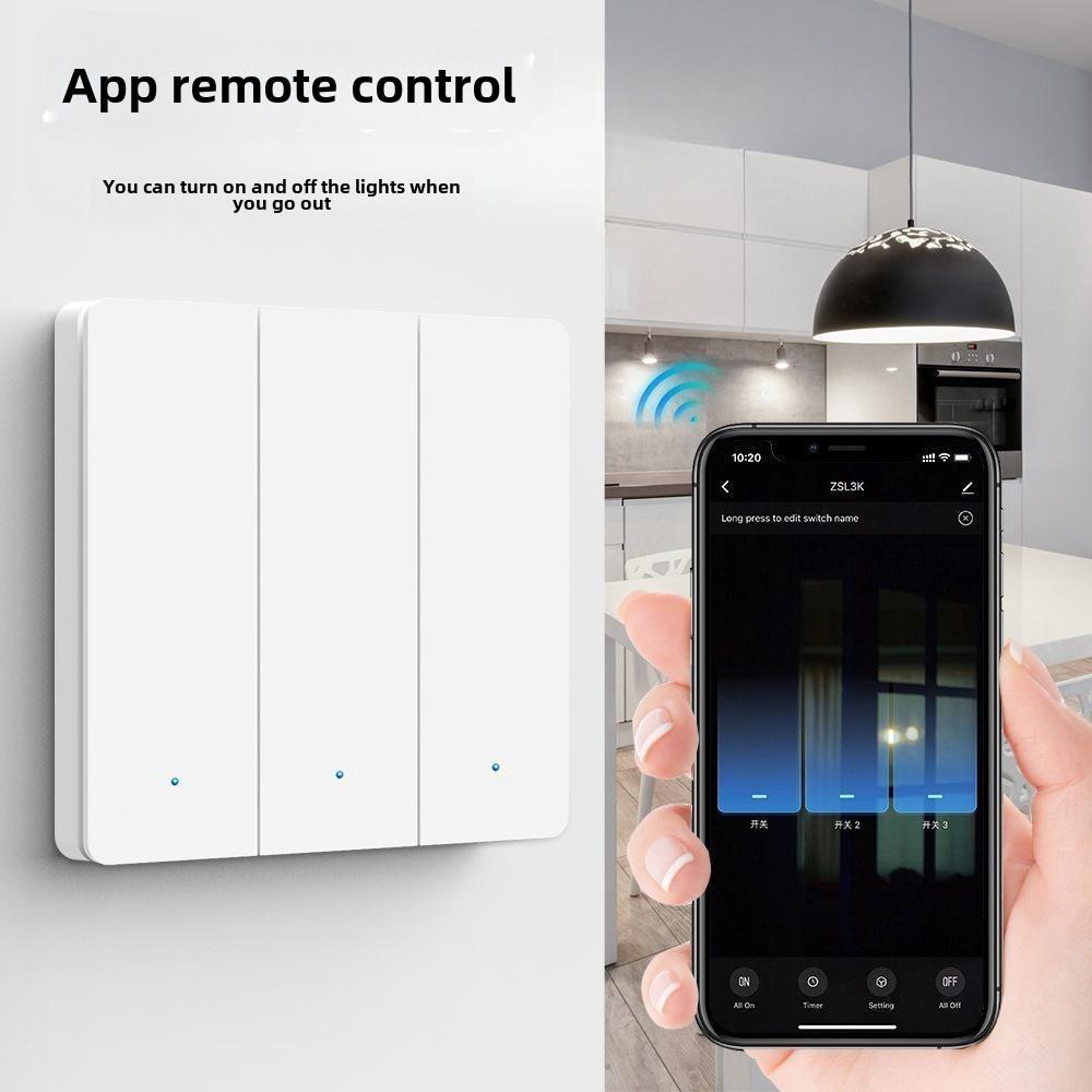 Tuya Zigbee Smart Home Wandknopf: Lichtschalter mit Timer, steuerbar per App und Sprachsteuerung.