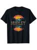 Hurley Sunset Mountain Mönster Unisex Bekväm Kortärmad T-shirt