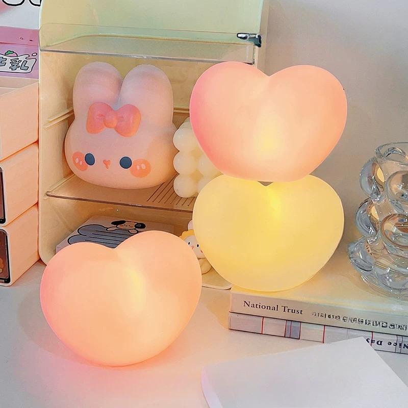 3D Love Heart LED Lamp AAA Battery Powered Wedding Birthday Cake Ornament Birthday Gift Christmas Home Ambient Gift Decoration