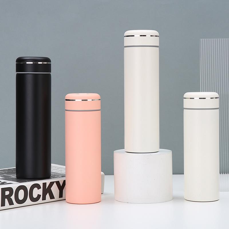 350/480ml New 304 Stainless Steel Insulated Bottle Tea Separation Double-layer Vacuum Straight Cup Outdoor Car Cup