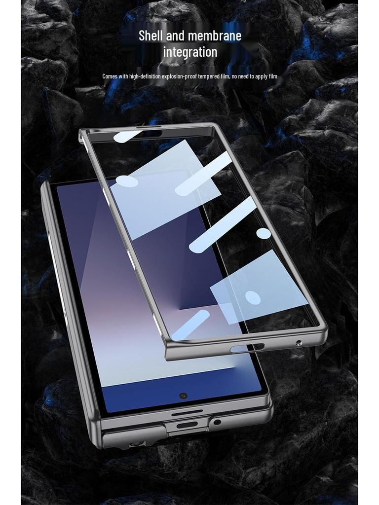 Samsung Z Fold7 Magnetic Hinge Stand Case with Pen Slot and Drop-Proof Protection