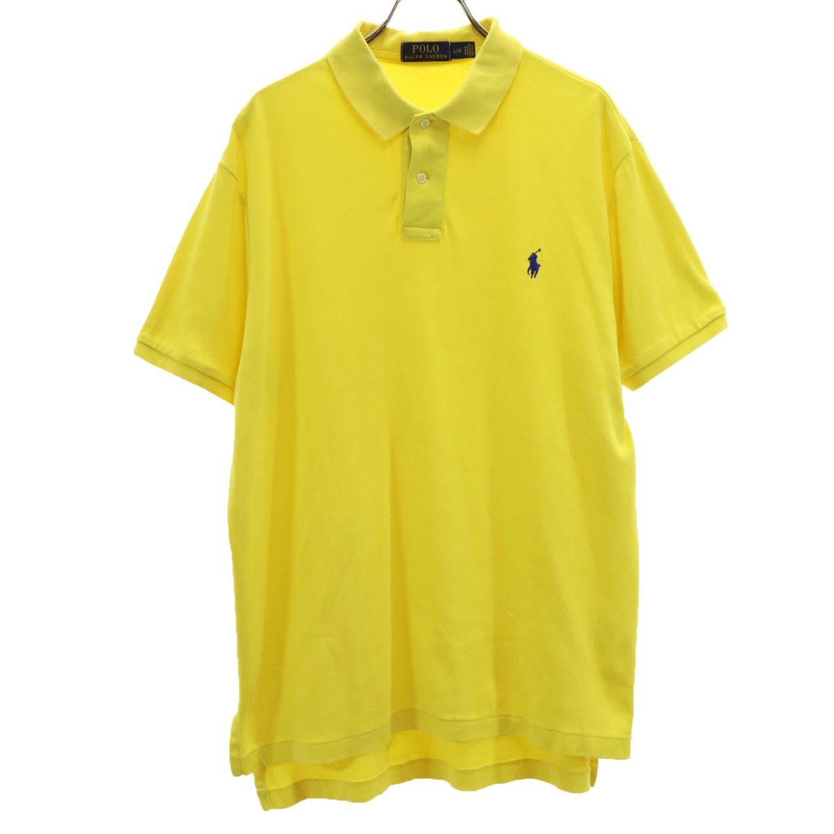 

POLO RALPH LAUREN Short sleeve Polo shirt L yellow Men s Used