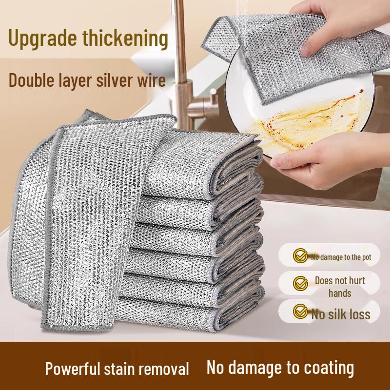 Stainless Steel Wire Dishcloth for Stovetop and Pot Cleaning