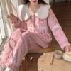 Women's Coral Fleece Pajamas - Thick Velvet Princess Style for Autumn & Winter
