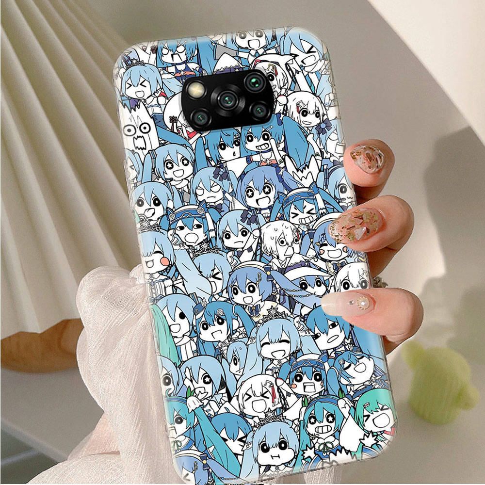 AD73 Hatsune Miku Vocaloid Klare Hülle für Samsung A04 A14 A23 A34 A54 M23 M33 M52 M53 Realme 10 9 C30S C35 C55 VIVO Y02 Y21 Y33S Y51 X80 V25 Hülle