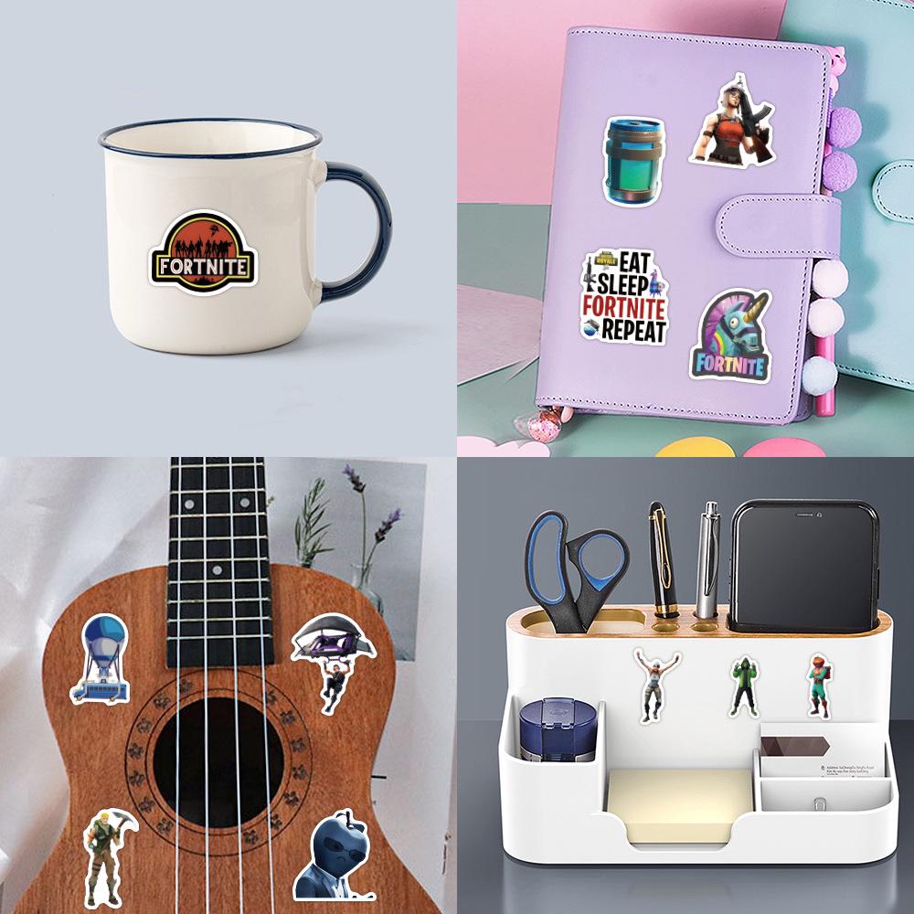 Cross-border Fortnite Graffiti Stickers: 55 Waterproof Designs for Guitar, Scooter & Water Cup Decor.