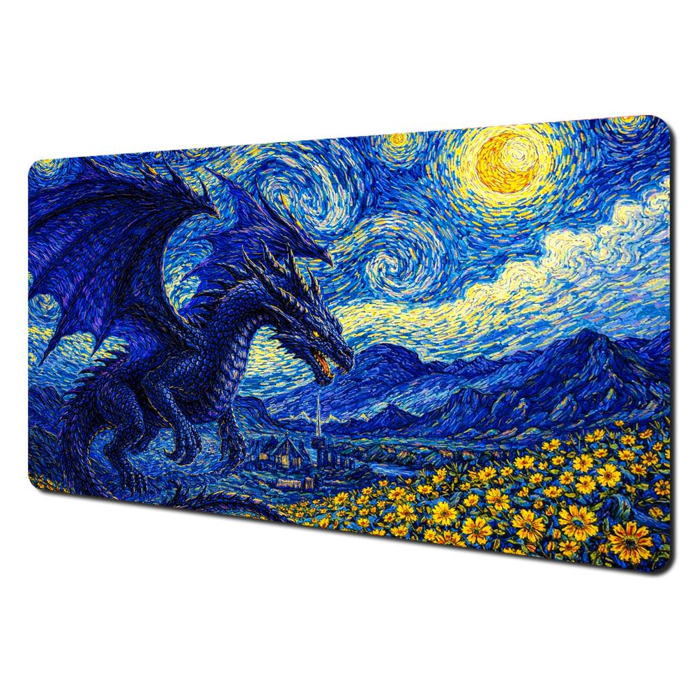 Starry Night Giant Dragon Design gaming Mouse Pad Desk Mat NonSlip Gaming pad mouse carpet desk accessories Computer office mat 300x800x2mm