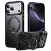 360 Rotating Bracket Transparent Magnetic Case for IPhone 17 Pro Max 16 Plus 15 14 13 12 11 Comfortable Grip Shockproof Cover