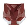 Women's Summer Color Collision No Trace Ice Silk Breathable Naked Sense High Waist Belly Shape Briefs