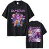 LUXEON Loose Fit Crew Neck Short Sleeve T-Shirt Casual Comfortable Polyester K Pop Demon Hunters Hunter of Demons Round Neck Top