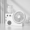 Portable Mist Table Fan Ultra-Quiet Operation Desk Fan with Cooling Mist Spray USB Rechargeable Desk Fan for Office Home Travel Bedroom