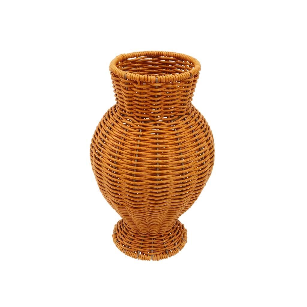 Cesto Fioriera Decorativo in Vimini Intrecciato a Mano Ornamento per la Casa Fioriera in Rattan Fatta a Mano Contenitore Intrecciato in Stile Rustico per Esposizione Interna