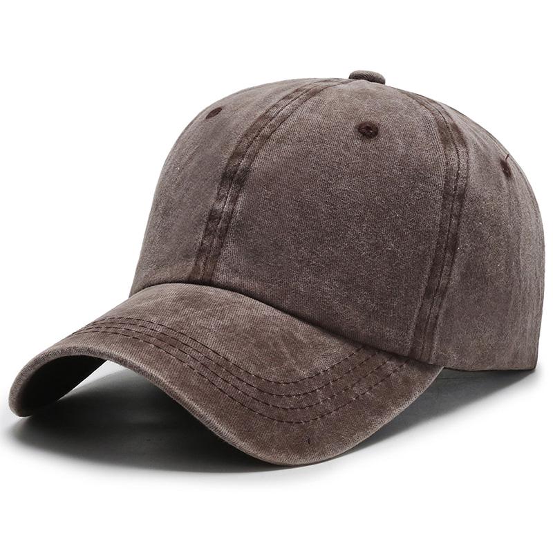 New Unisex Cap Adjustable Washed Cotton Solid Color Plain Baseball Cap Streetwear Leisure Hat Cap