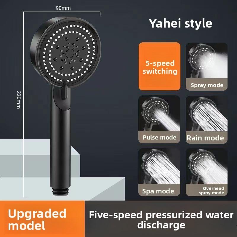 

Многофункциональная душевая лейка Black Knight с пятью режимами, матовая черная большая ручная душевая лейка для душа Fifth Darth Vader