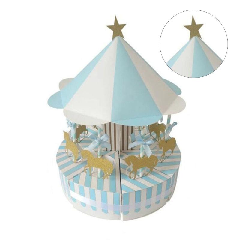 Karussells Papiergeschenkbox Tierparty Babyparty Süßigkeitenbox Geburtstagsparty Deko