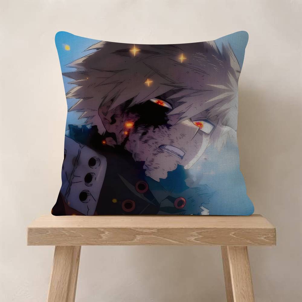 My Hero Academia Bakugou Katsuki Cushion Cover Decorative Pillow Sofa Home Decor case pillow cases
