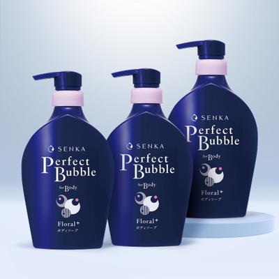 Senka Perfect Bubble For Body Floral Plus 3pcs 500ml