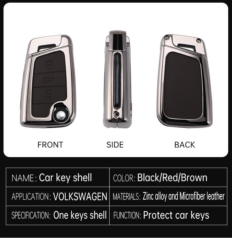 Compatible Key Case for Volkswagen Golf 8, ID.4, ID.3, Tiguan, Passat, Lingdu, Lanxun, and Touareg.