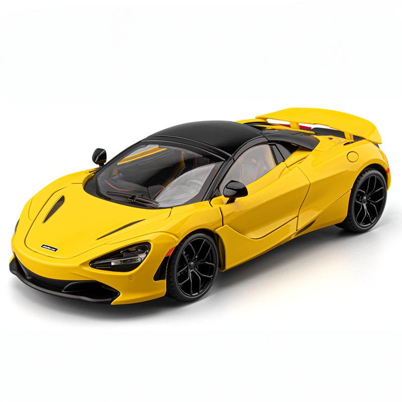 

1/18 McLaren 720S Supercar Sports Car Alloy Metal Diecast Model Car Sound & Light Pull Back Collection Hobby Decoration Present жёлтый