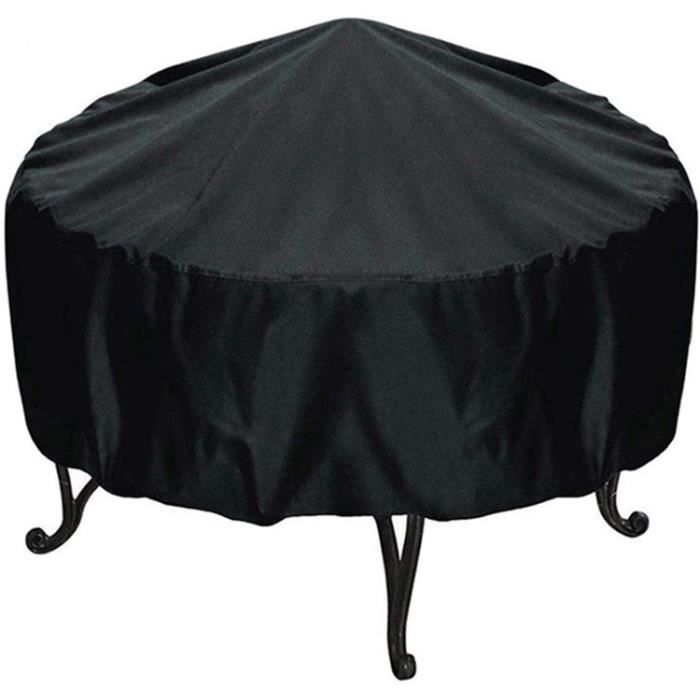 Housse pour brasero - Rond - Étanche - 122x46 cm - Cordon ourlé