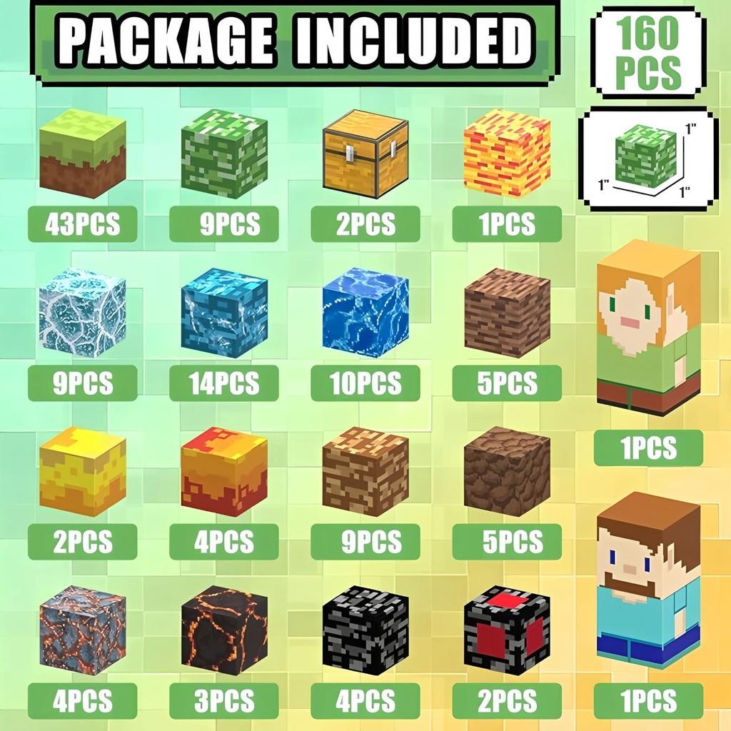 Vehicle Mining Minecraft Adventure Valley Farm Assembly Magnetic Block Set Cube