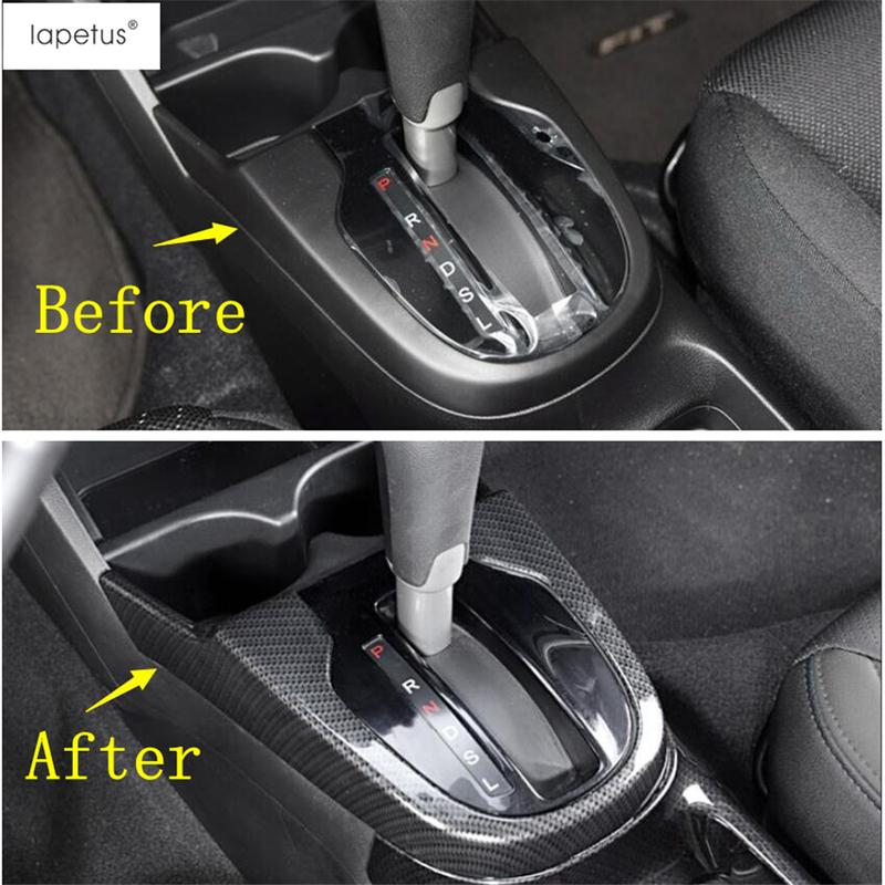 For Honda FIT Jazz 2014 - Central Control Gear Shift Frame Panel Decoration Cover Trim ABS Carbon Fiber Accessories Interior