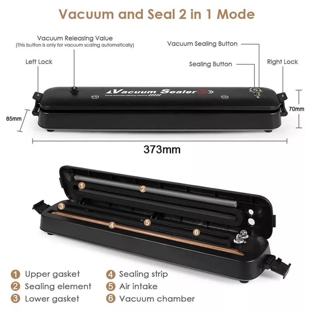 Vacuum Sealer Machine for Food Small Packing Machine with Automatic Plastic Sealing Function for Home Use